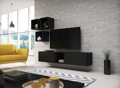 Picture of Cama living room furniture set ROCO 8 (2xRO3 + 4xRO6) black/black/black