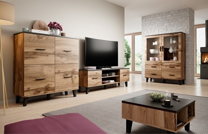 Attēls no Cama living room set LOTTA 1 (RTV stand 160 + display cabinet 120 + sideboard 110 4D + coffee table 60)
