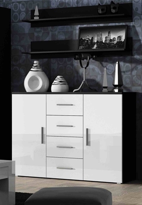 Picture of Cama living room sideboard UNI black/white gloss
