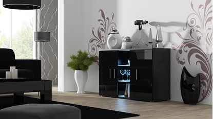 Picture of Cama sideboard 120 cm SOHO S7 black/black gloss