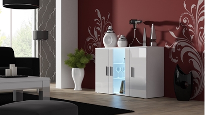 Attēls no Cama sideboard 120 cm SOHO S7 white/white gloss