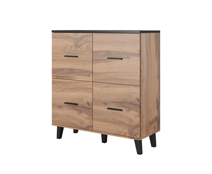 Attēls no Cama sideboard LOTTA 110 4D wotan oak + mat black