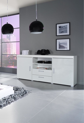 Attēls no Cama sideboard SAMBA white/white gloss