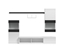 Attēls no Cama storage cabinets set NICK 220/41/190 white matte/black gloss