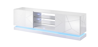 Picture of Cama TV cabinet QIU 200 MDF white gloss/white gloss