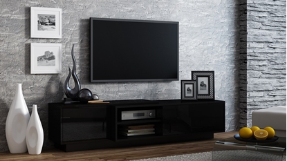 Изображение Cama TV cabinet SIGMA1 180 black/black gloss