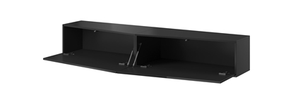 Attēls no Cama TV stand VIGO SLANT 180cm (2x90) black/black gloss