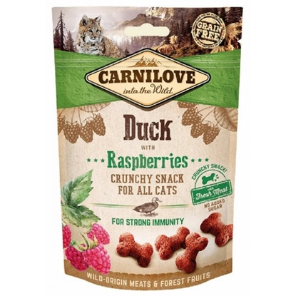 Attēls no CARNILOVE Crunchy Snack Duck & Raspberries - Cat treat with duck and raspberries - 50 g