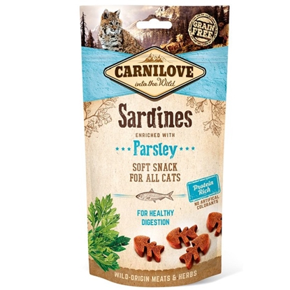 Изображение CARNILOVE Semi-Moist Snack Sardines & Parsley - Cat treat with sardines and parsley - 50 g