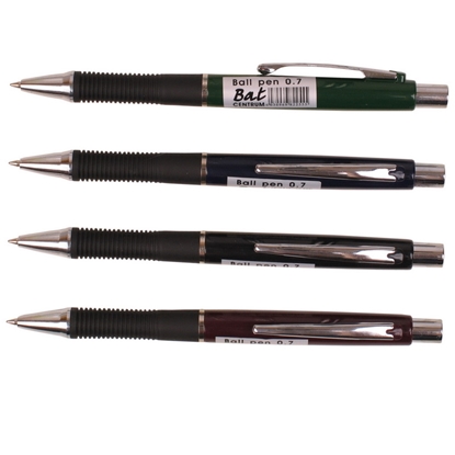 Attēls no Lodīšu pildspalva CENTRUM BAT 0.7mm assorti korpuss, zila tinte