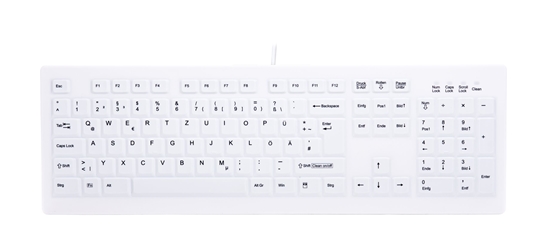 Picture of CHERRY AK-C8100F-U1-W/GE keyboard USB QWERTZ German White