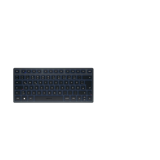 Picture of CHERRY KW 7100 MINI BT keyboard Bluetooth QWERTZ German Blue