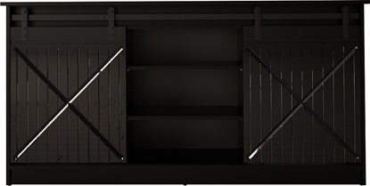 Attēls no Chest of drawers 160x80x35 GRANERO black/black gloss