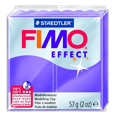 Изображение Cietējoša modelēšanas masa FIMO EFFECT, 57 g, caurspīdīgi violetā krāsa (translucen violet)
