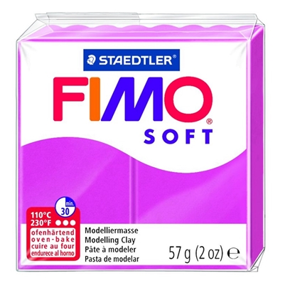 Picture of Cietējoša modelēšanas masa FIMO SOFT, 57 g, aveņu krāsa (raspberry red)