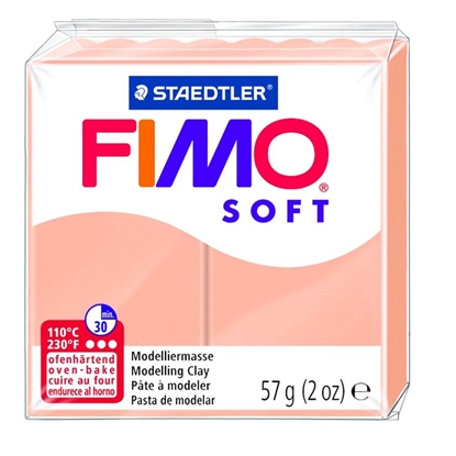 Picture of Cietējoša modelēšanas masa FIMO SOFT, 57 g, gaiši rozā krāsa (light flesh)