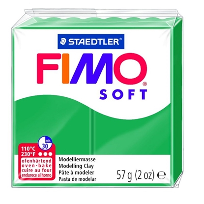 Изображение Cietējoša modelēšanas masa FIMO SOFT, 57 g, smaragda zaļā krāsa (emerald green)