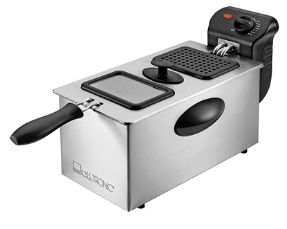 Picture of Clatronic FR 3587 Single 3 L Stand-alone 2000 W Deep fryer Black, Stainless steel