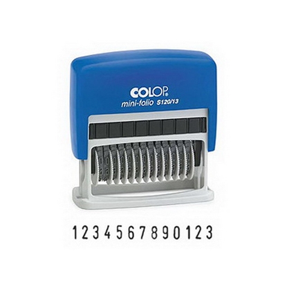 Attēls no Zīmogs COLOP numerators S120/13 Mini-Folio 03(ciparu), melns spilventiņš
