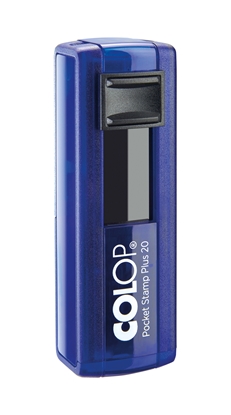 Attēls no Zīmogs COLOP Pocket Stamp Plus 20NEW, zils korpuss, bez krasans spilventiņš