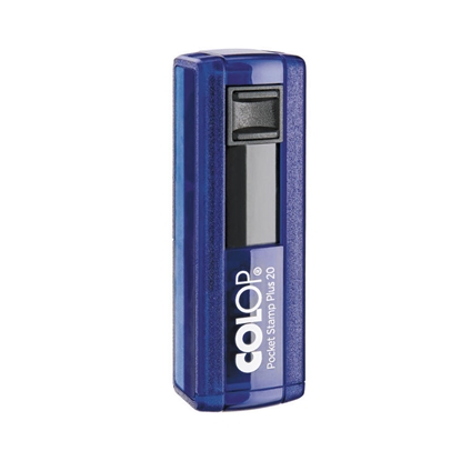 Attēls no Zīmogs COLOP Pocket Stamp Plus 20NEW, zils korpuss, zils spilventiņš