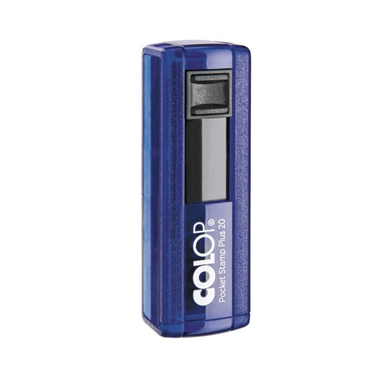 Picture of Zīmogs COLOP Pocket Stamp Plus 20NEW, zils korpuss, zils spilventiņš