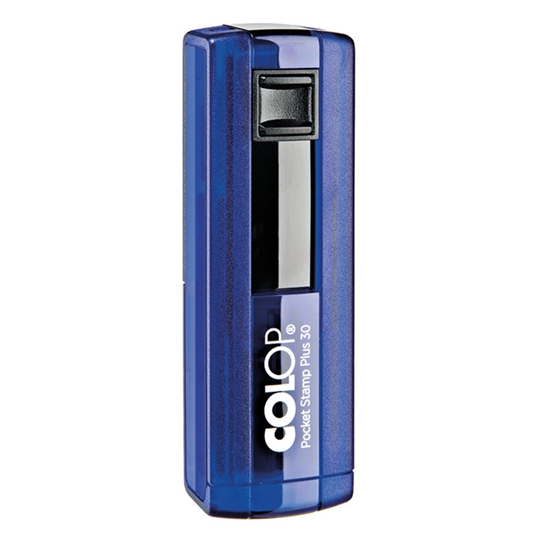 Picture of Zīmogs COLOP Pocket Stamp Plus 30, zils korpuss, zils spilventiņš