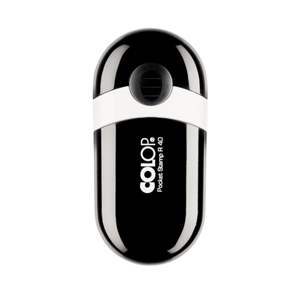 Attēls no Zīmogs COLOP Pocket Stamp R40 pelēks korpuss, zils spilventiņš