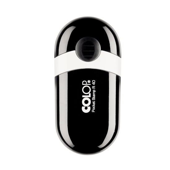 Picture of Zīmogs COLOP Pocket Stamp R40 pelēks korpuss, zils spilventiņš