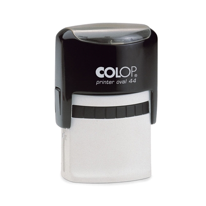Picture of Zīmogs COLOP Printer Oval 44, melns korpuss, zils spilventiņš