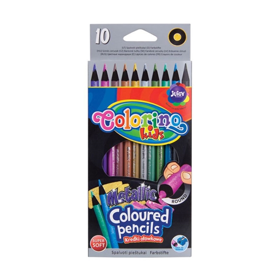 Picture of COLORINO Coloured pencils   METTALIC, 10 colours