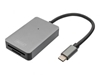 Изображение Czytnik kart USB-C, 2-portowy UHS-II SD4.0 TF4.0 High Speed, aluminiowy, Szary 