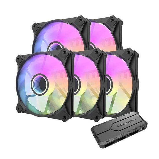 Picture of Darkflash INF8 Computer fan set ARGB 5pcs.