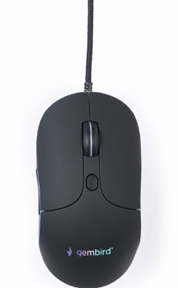 Attēls no Datorpele Gembird Illuminated Large Size Wired Mouse Black