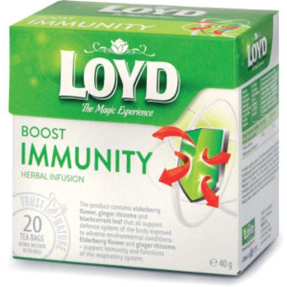 Attēls no Dažādu augu tēja LOYD Boost IMMUNITY imunitātes stiprināšanai 20gb. x 2g