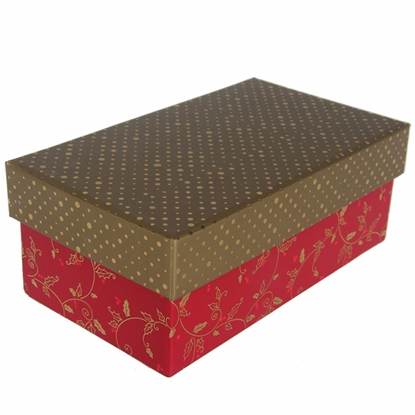 Picture of Dāvanu kaste 15.5x9x6cm sarkana ar zelta vāku