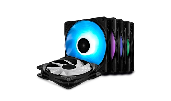 Picture of DeepCool RF120M-5 in 1 Computer case Fan 12 cm Black, Translucent 5 pc(s)