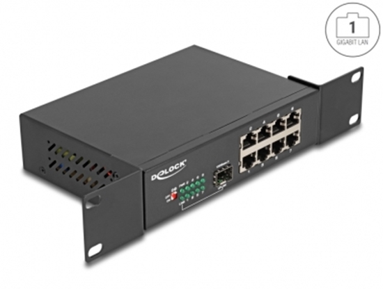 Изображение Delock 10" Gigabit Ethernet Switch 8 Port + 1 SFP