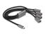 Attēls no Delock 4 Port USB 2.0 Cable Hub with USB Type-C™ connector 60 cm