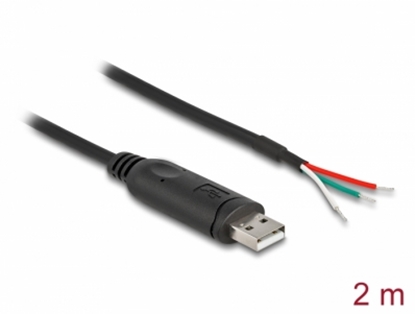 Attēls no Delock Adapter Cable USB 2.0 Type-A to Serial RS-485 with 3 x open wire ends 2 m