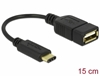 Изображение Delock Adapter cable USB Type-C™ 2.0 male > USB 2.0 type A female 15 cm black