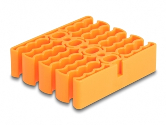 Picture of Delock Cable Organizer with 24 cable entries orange