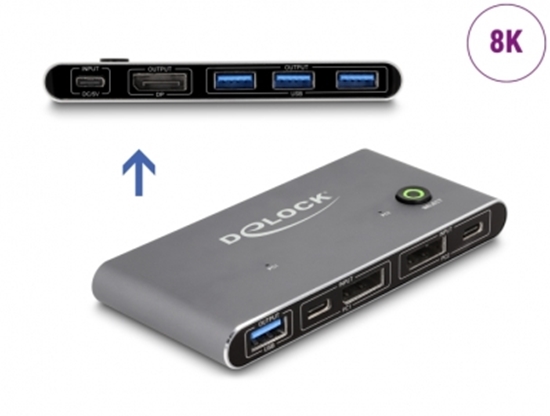 Picture of Delock DisplayPort KVM Switch 8K 30 Hz with USB 5 Gbps