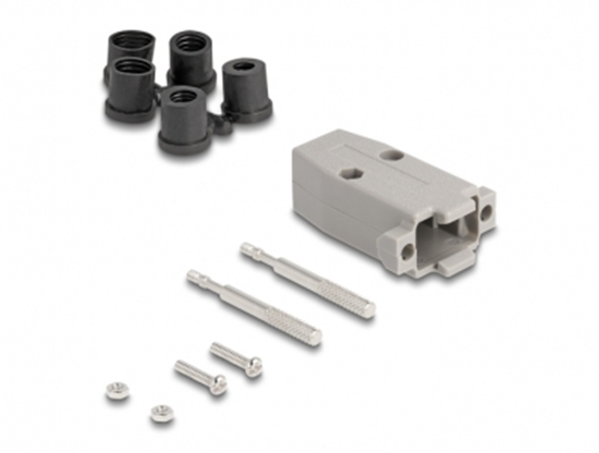 Picture of Delock D-Sub Plastic Housing for 9 pin male / female with rubber seals