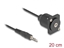 Attēls no Delock D-Type Cable 3.5 mm 3 pin Stereo jack male to female black 20 cm