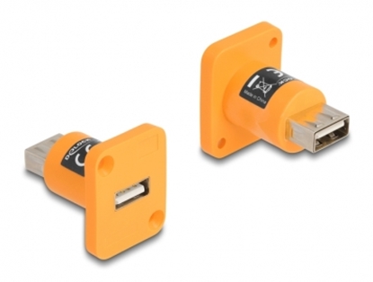 Изображение Delock D-Type Module USB 2.0 Type-A female to female orange