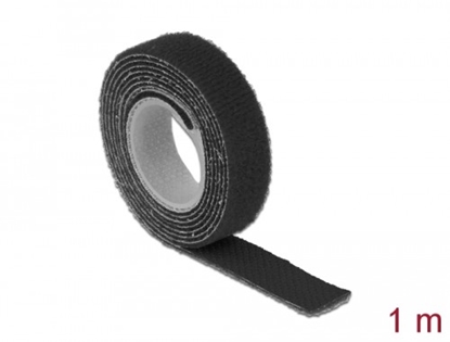 Attēls no Delock Hook-and-loop tape on roll L 1 m x W 13 mm black