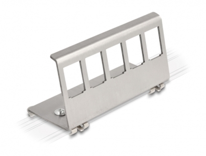 Picture of Delock Keystone Metal Mounting 5 Port for DIN rail