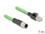 Picture of Delock M12 Cable D-coded 4 pin male to RJ45 male PUR (TPU) 1 m