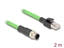 Picture of Delock M12 Cable D-coded 4 pin male to RJ45 male PUR (TPU) 2 m